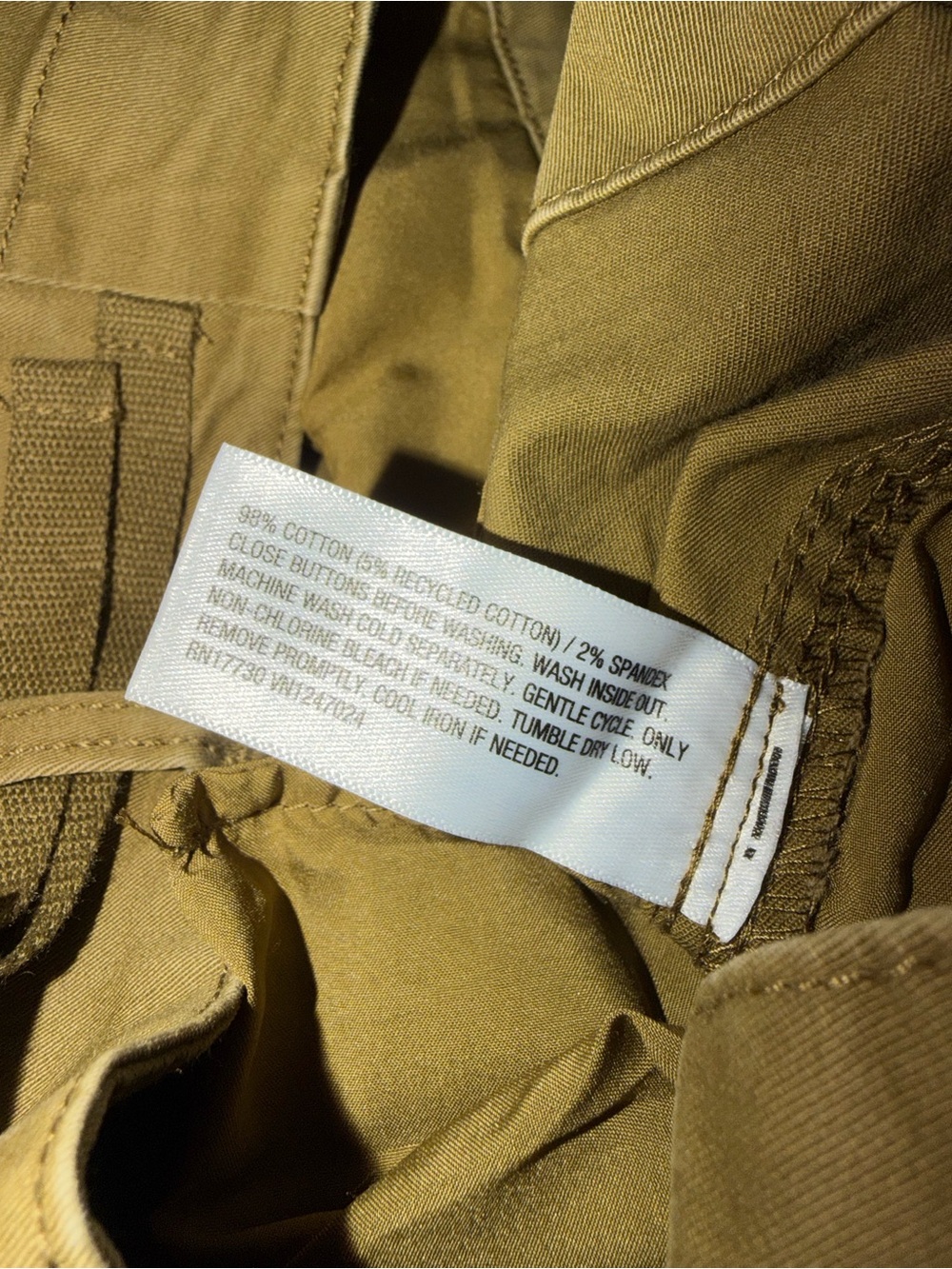 Olive Cargo Drawcord Joggers - Picture 7 of 7